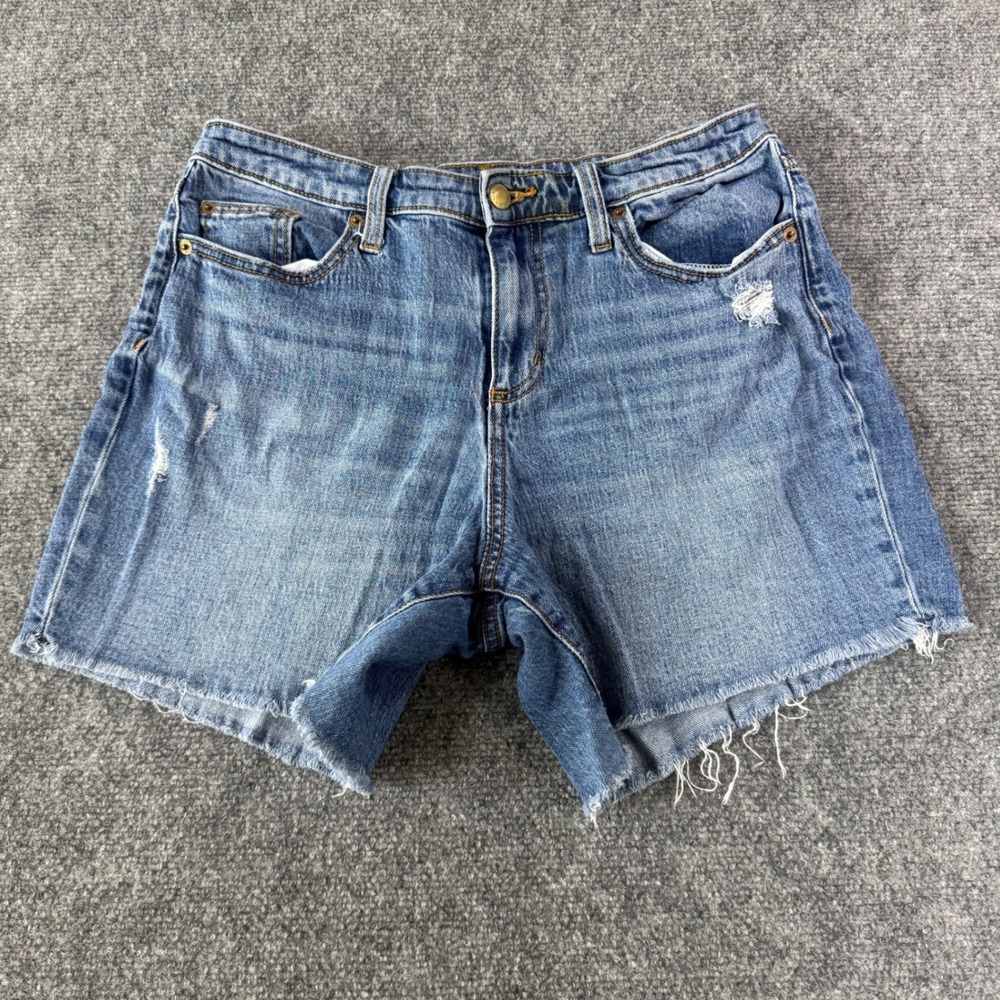 Universal Thread Boyfriend Short Distressed Raw Hem Medium Wash Size 6/28 Boho